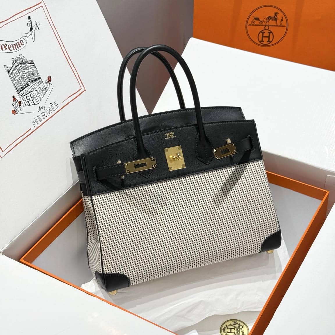 Birkin Canvas-Leather Mix-118